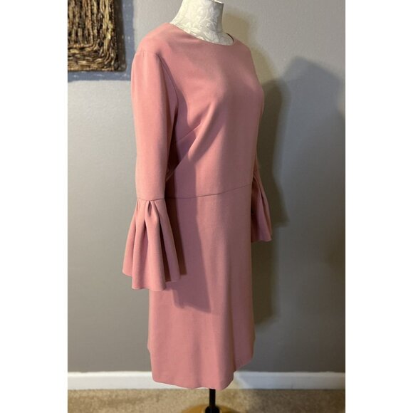 Ann Taylor Dress 18 Pink Washable Stretch Career Church 3/4 Long Sleeve NWT NEW - Picture 6 of 12